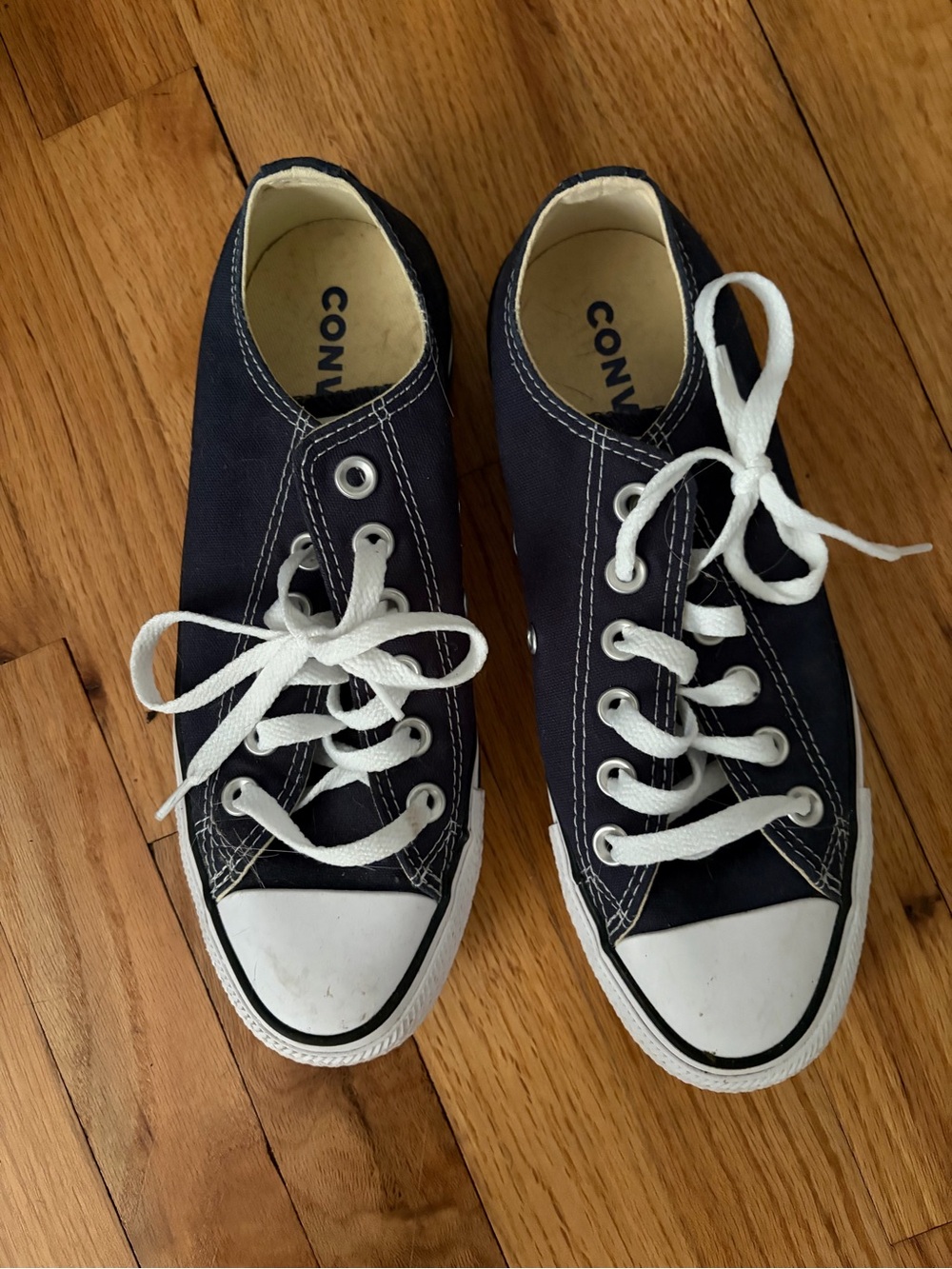 Converse Navy and White Low Top Sneakers